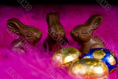 Pink easter scene