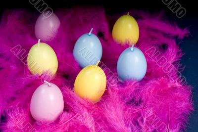 Pink easter scene