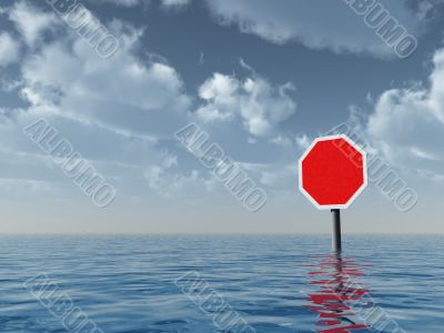 blank stop sign