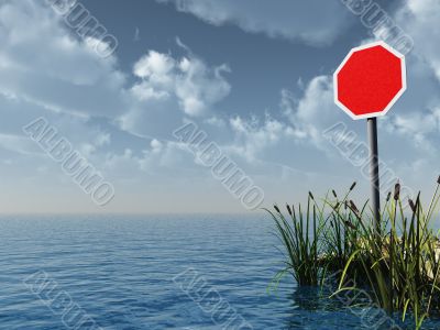 blank stop sign