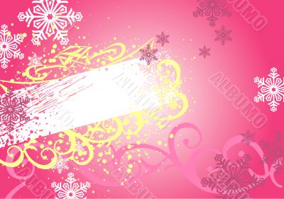 vector christmas grunge frame & background