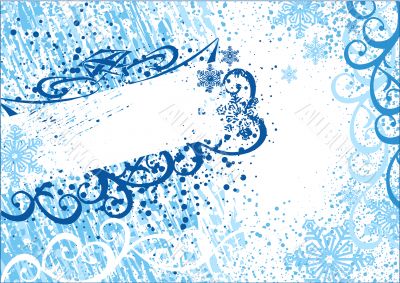 grunge christmas frame & background / vector
