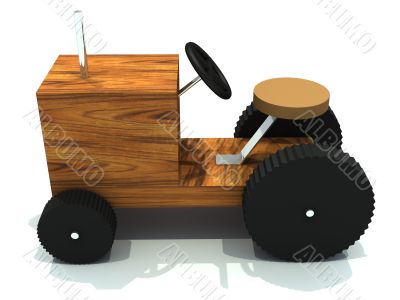 toy wooden tractor