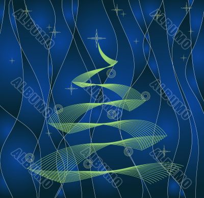 modern christmas tree / vector