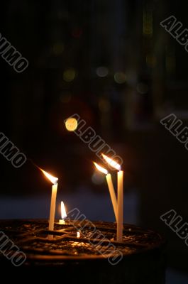 Candles in a church
