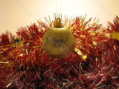 Gold christmas ball