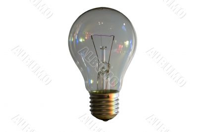 Light bulb on white background.