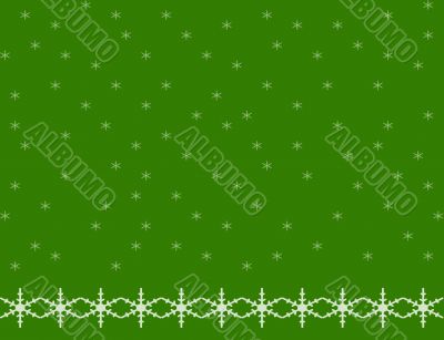 Snowflake Background Green