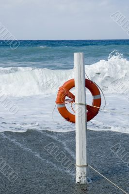 Life buoy at the beach