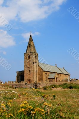 Fourteenth century parish church at Newbiggin-by-the-Sea