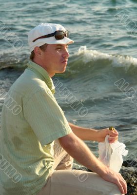 man with a bottle