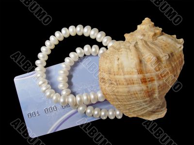 credit card with necklace