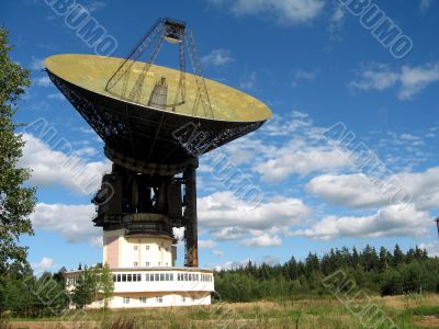 A large satellite dish
