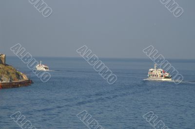 cruise ship in a port