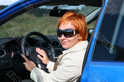 Woman and a car