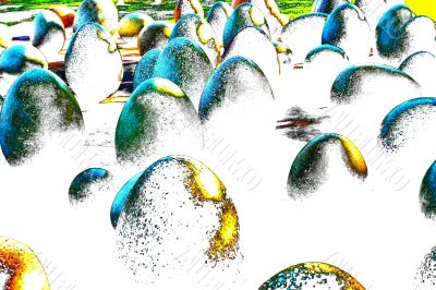 Abstract eggs
