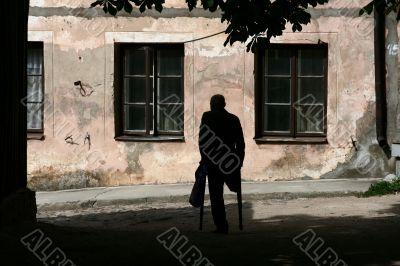 Disabled Man in a Small Village