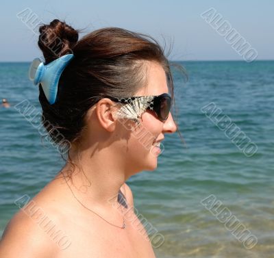 butterfly on the face