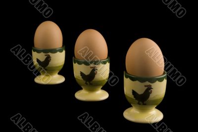 Yellow egg-cups