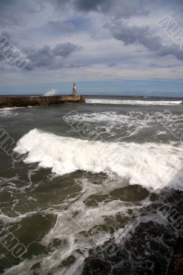 Wild sea at Amble