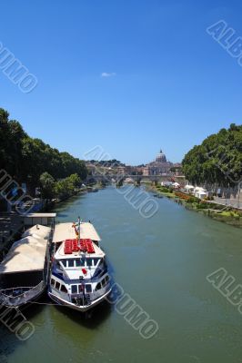 boats on river tiber