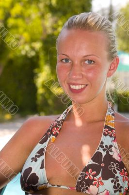 young beautiful girl smiling