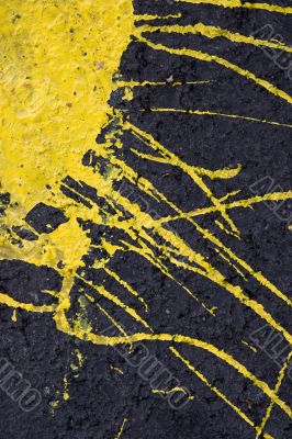 yellow paint on the wall