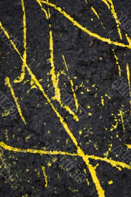 yellow paint on the wall