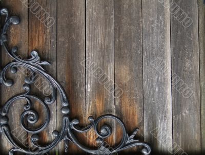 grunge wood and iron background