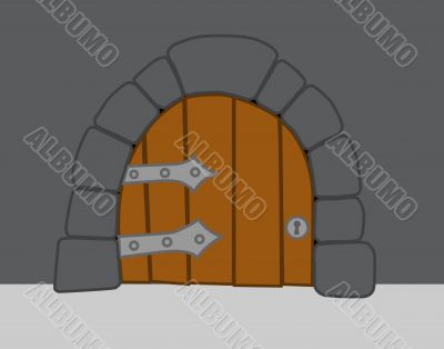 old heavy door