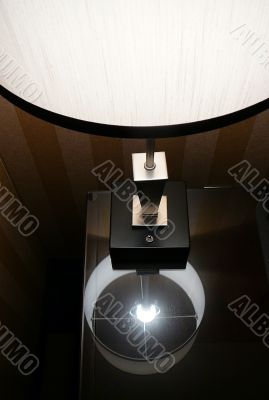 Reflection of Lamp on Table Top