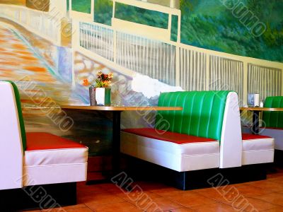 Vinyl Booth in Cafe