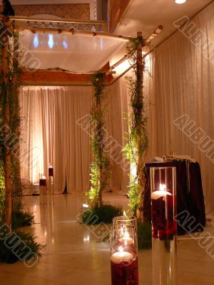 Traditional Chuppah At Jewish Wedding