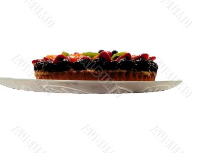 Profile of colorful fruit dessert