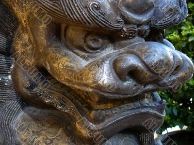 Chinese Dragon Sculpture Crafted of Bronze