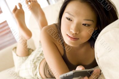 Lying On Sofa