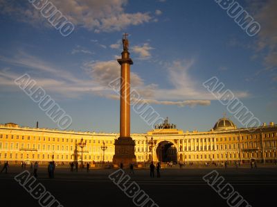 Sunset sky on St.-Petersburg