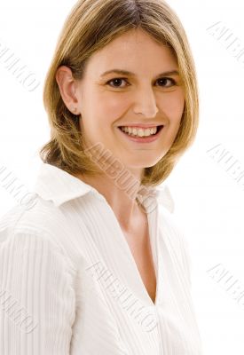 Businesswoman in White
