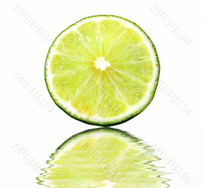 Morsels of lime in water