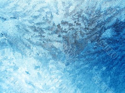 Icy pattern on glass