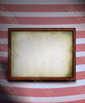 frame against striped background