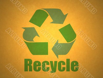 recycling symbol on cardboard