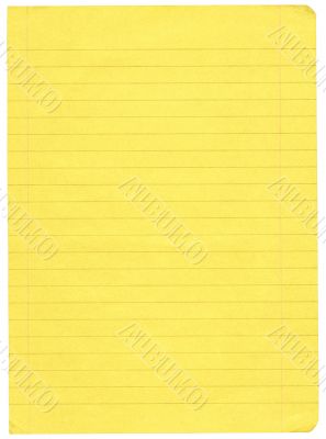 yellow lined paper
