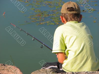 Boy fishing