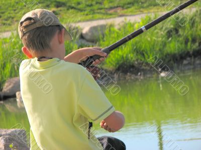 boy fishing