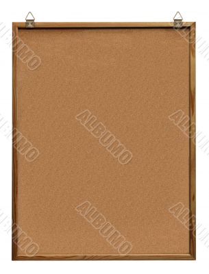 corkboard with hangers