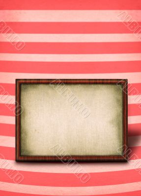 frame against striped background