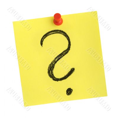 note with question mark