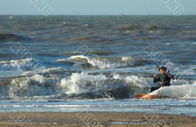 kite surfer in action