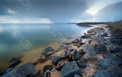 peacuful rocky shore